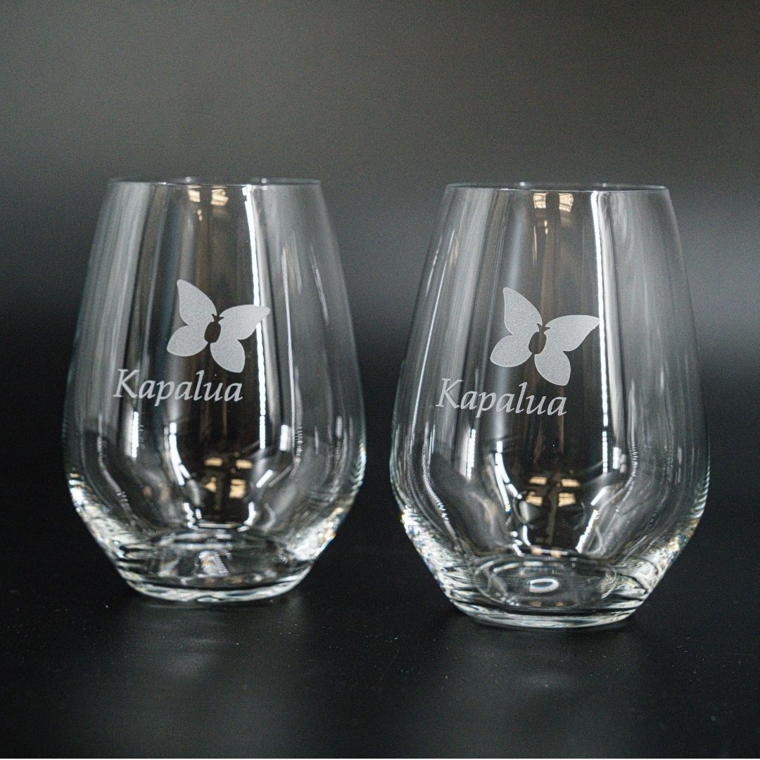 STERLING STEMLESS WINE GLASS SET