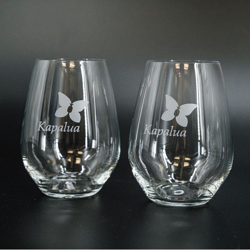 STERLING STEMLESS WINE GLASS SET