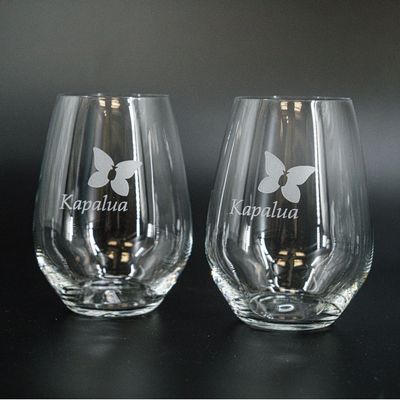 STERLING STEMLESS WINE GLASS SET