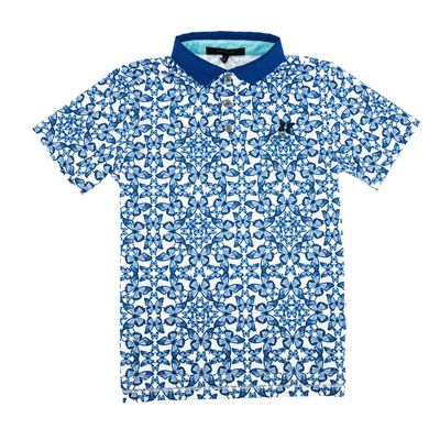 GREYSON X KAPALUA YOUTH BLUE MIGRATION POLO