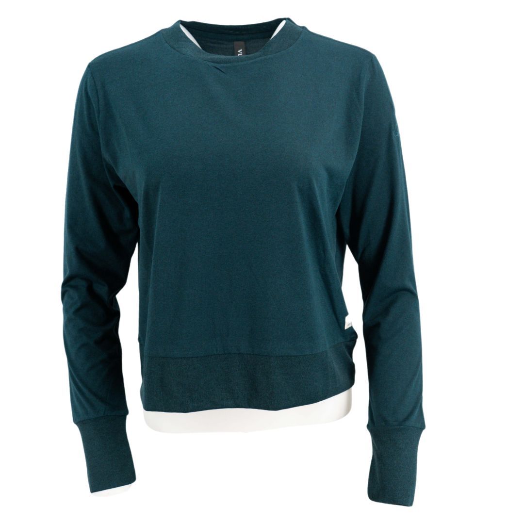 VUORI DAYDREAM CREW, Size: L, Color: MOSS HEATHER