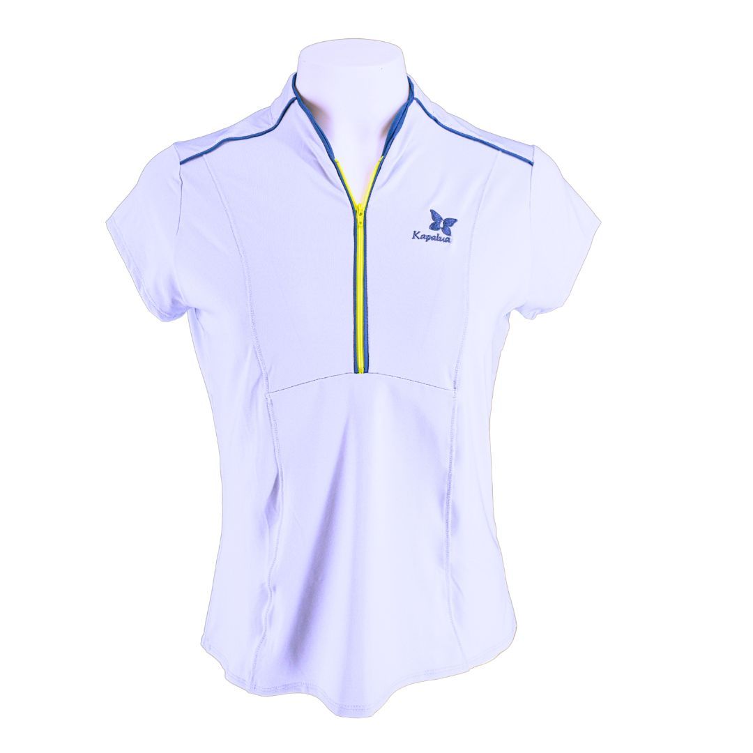 KAPALUA SWING ZIP SHORTSLEEVE TOP