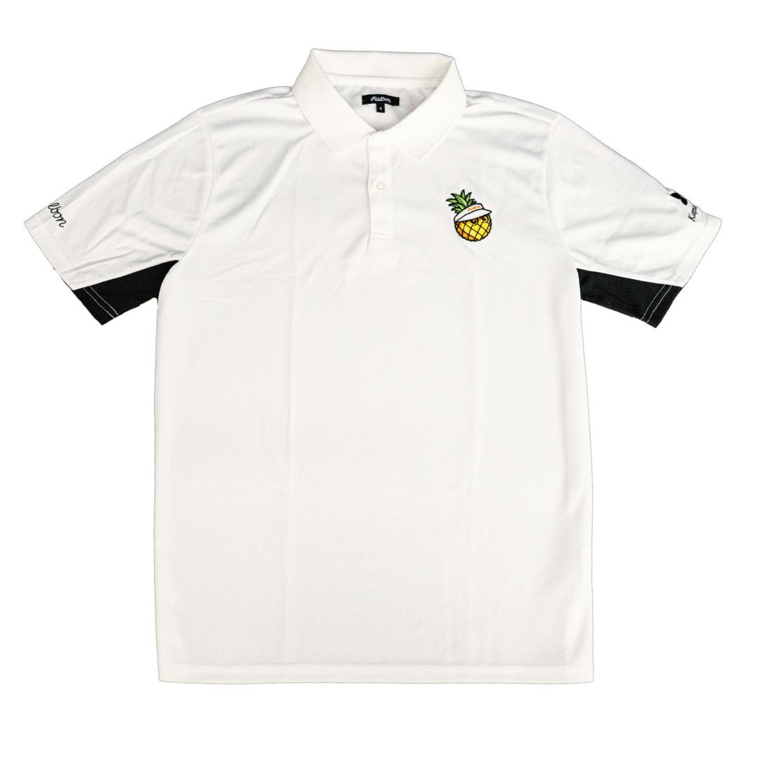 MALBON PINEAPPLE PANELED PIQUE POLO