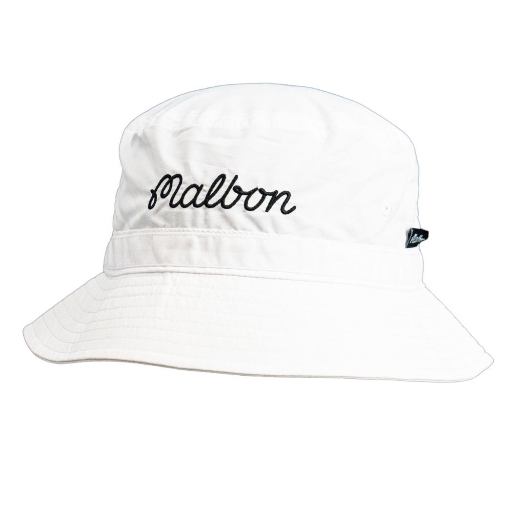 MALBON NYLON BUCKET HAT, Size: S/M, Color: WHITE