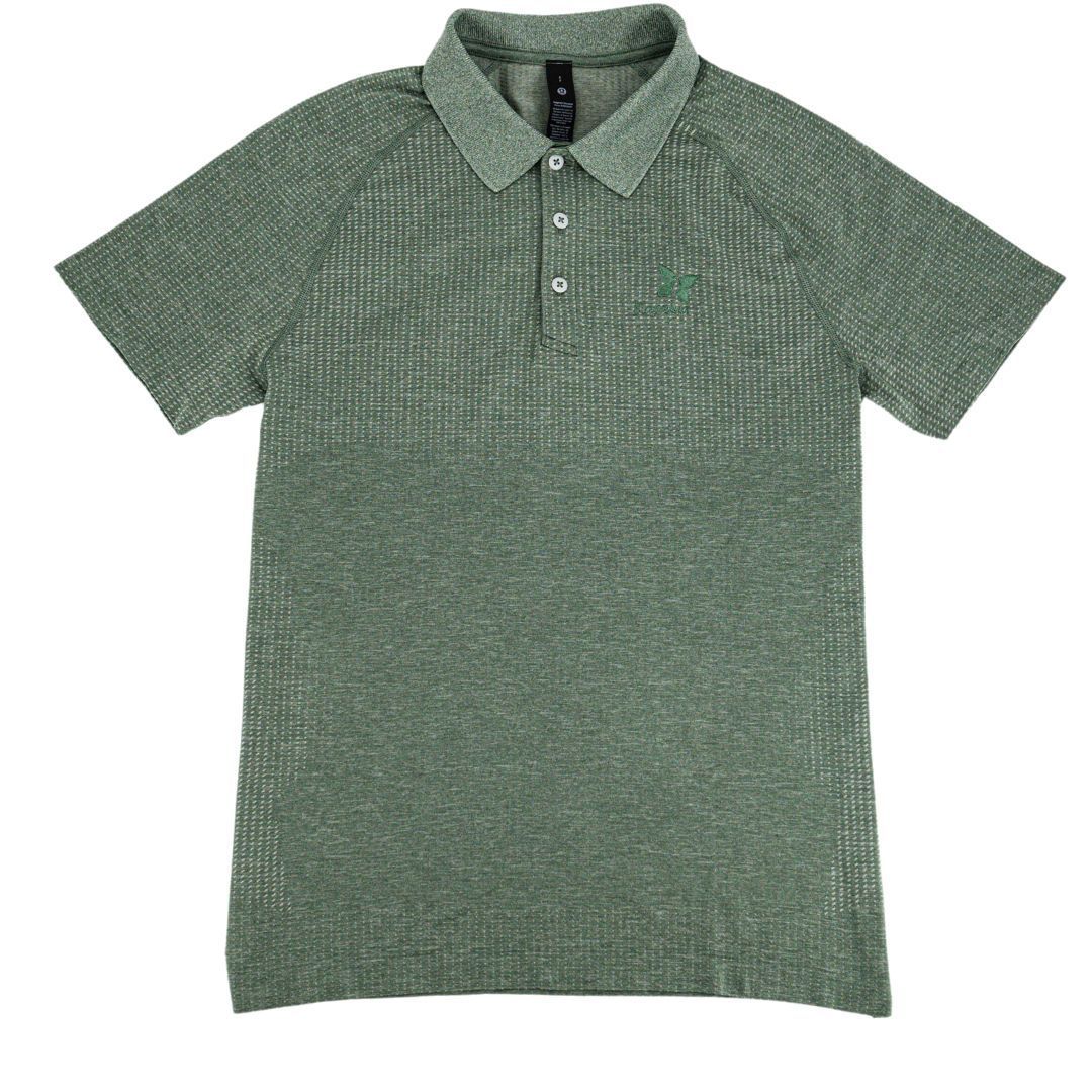 LULULEMON METAL VENT TECH POLO SHIRT, Color: JADE GREY/GREY EUCALYPTUS, Size: S