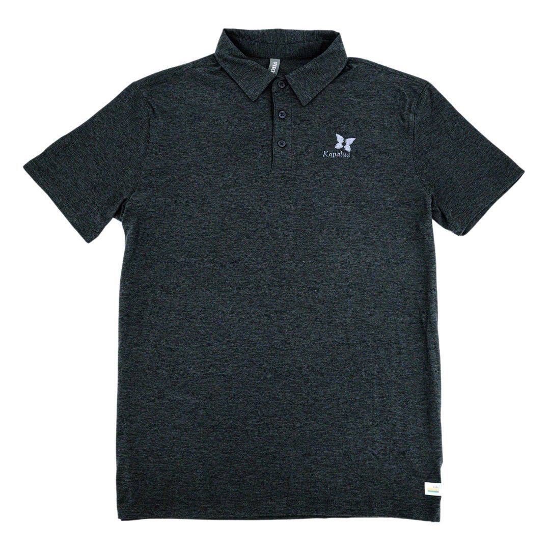 VUORI STRATO TECH POLO, Color: CHARCOAL HEATHER, Size: XL