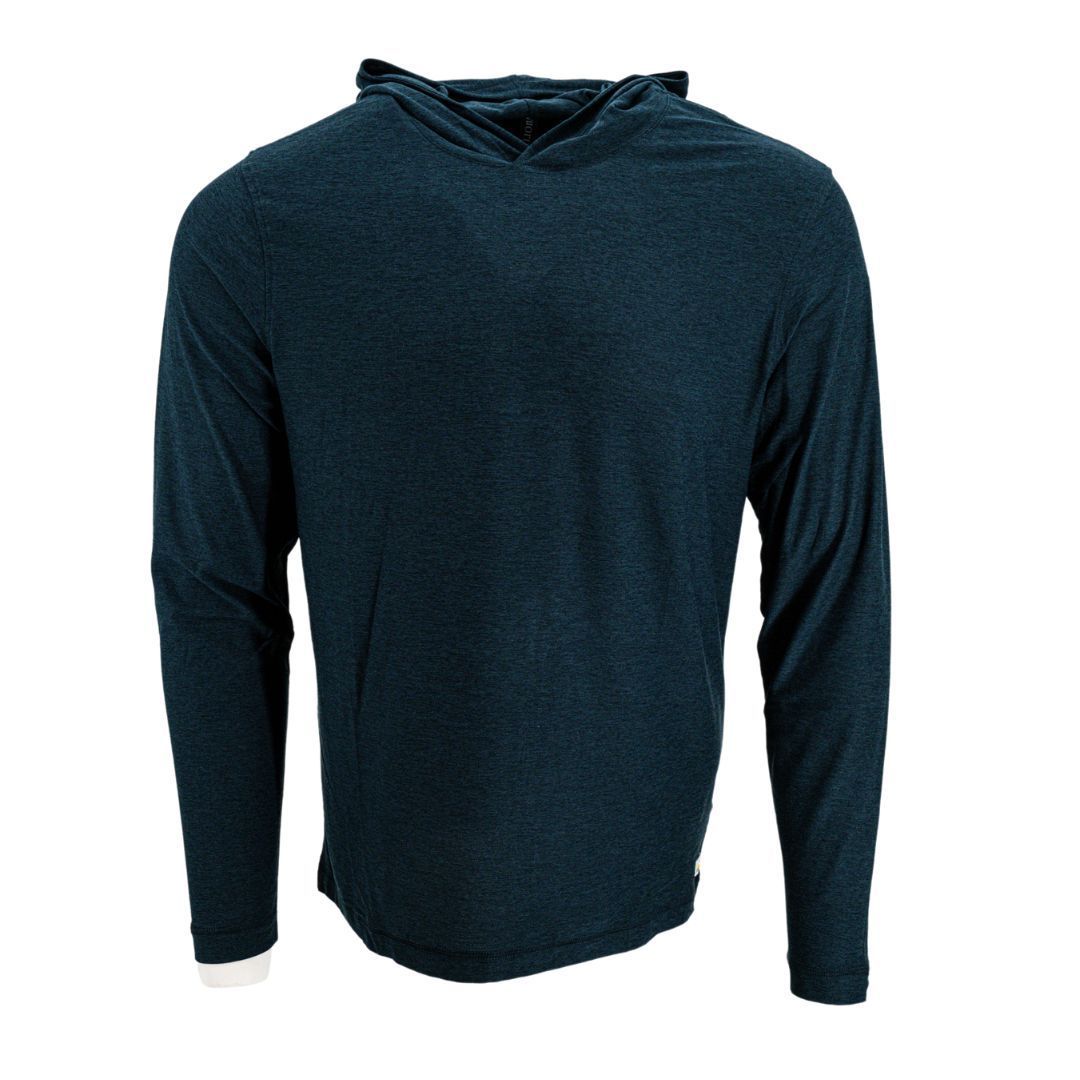 VUORI STRATO TECH HOODIE, Color: NAVY HEATHER, Size: L
