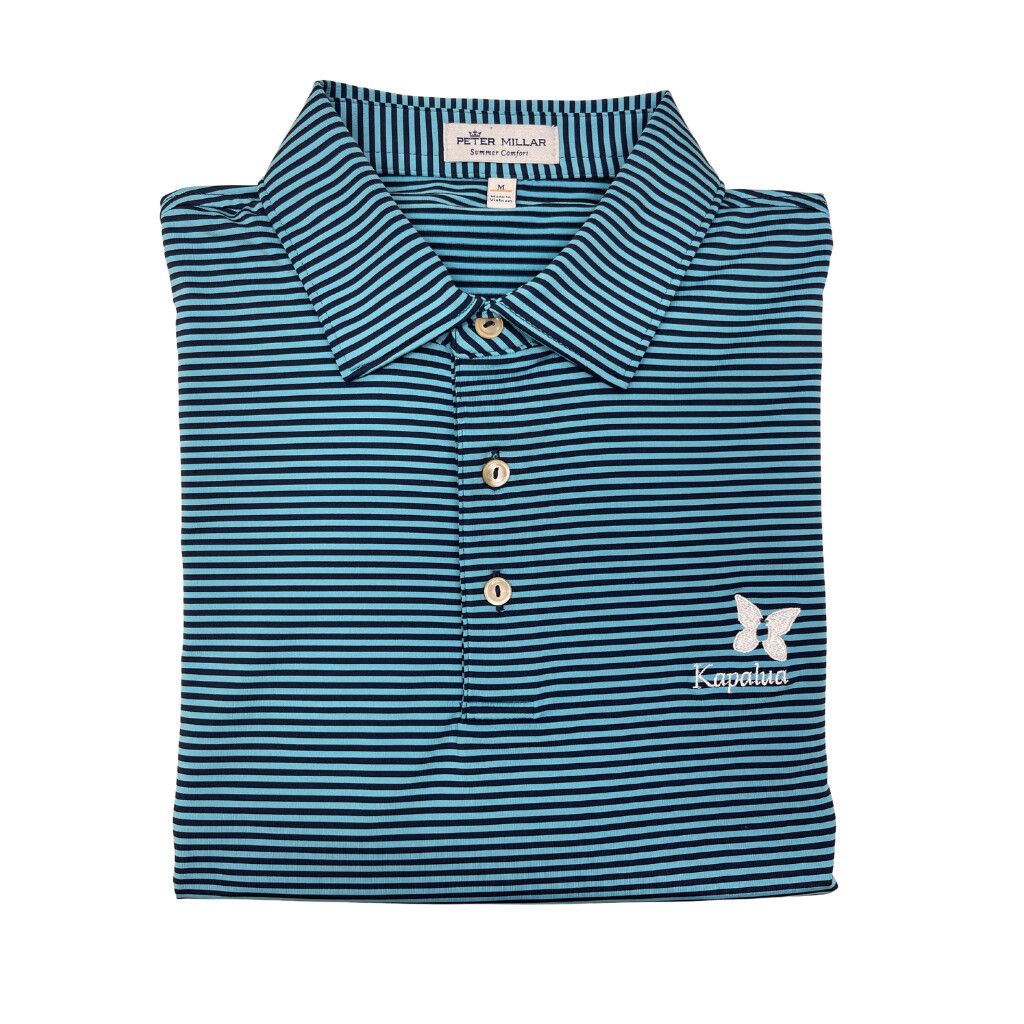 PETER MILLAR HALES STRIPE POLO, Color: NAVY, Size: S