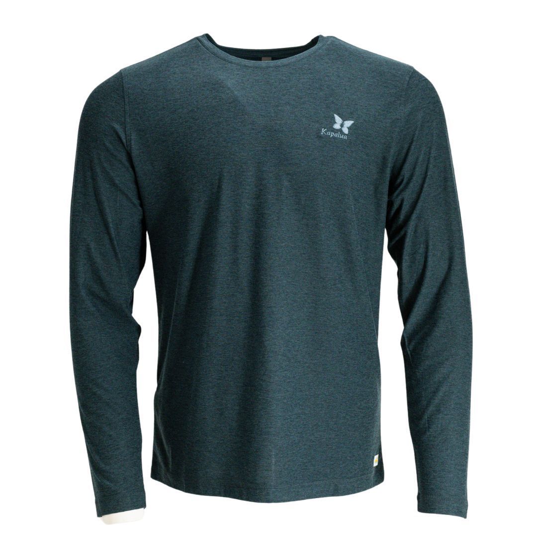 VUORI STRATO TECH LONG SLEEVE, Color: NAVY HEATHER, Size: XL