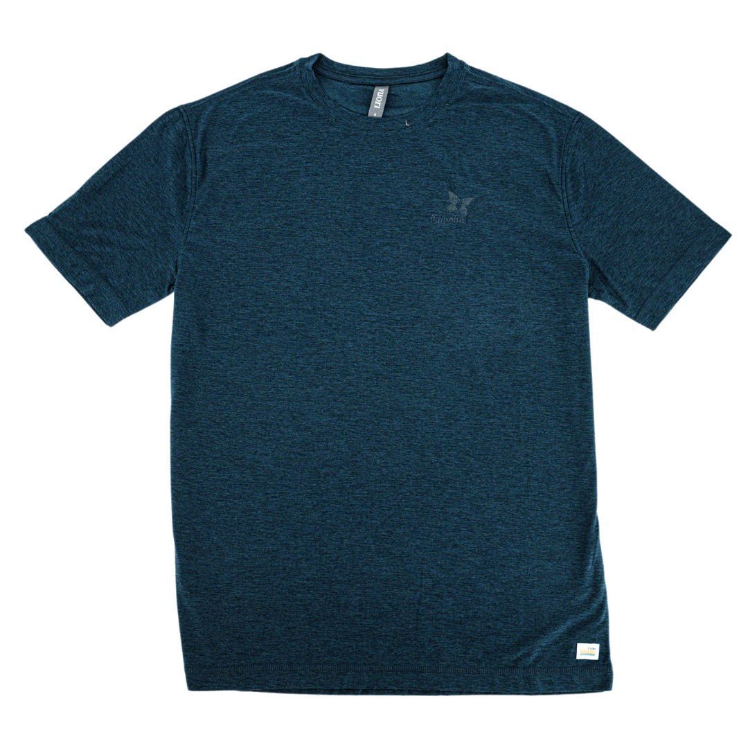 VUORI STRATO TECH TEE, Color: NAVY HEATHER, Size: XL
