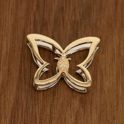 DENNY WONG TWO-TONE 14K GOLD KAPALUA PENDANT (24MM)