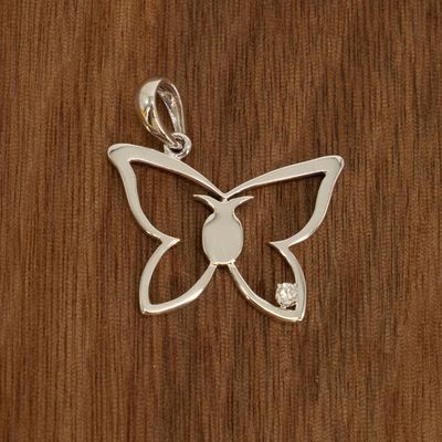 DENNY WONG 14K WHITE GOLD W/DIAMOND KAPALUA PENDANT