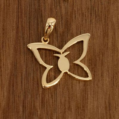 DENNY WONG 14K YELLOW GOLD KAPALUA PENDANT (23MM)