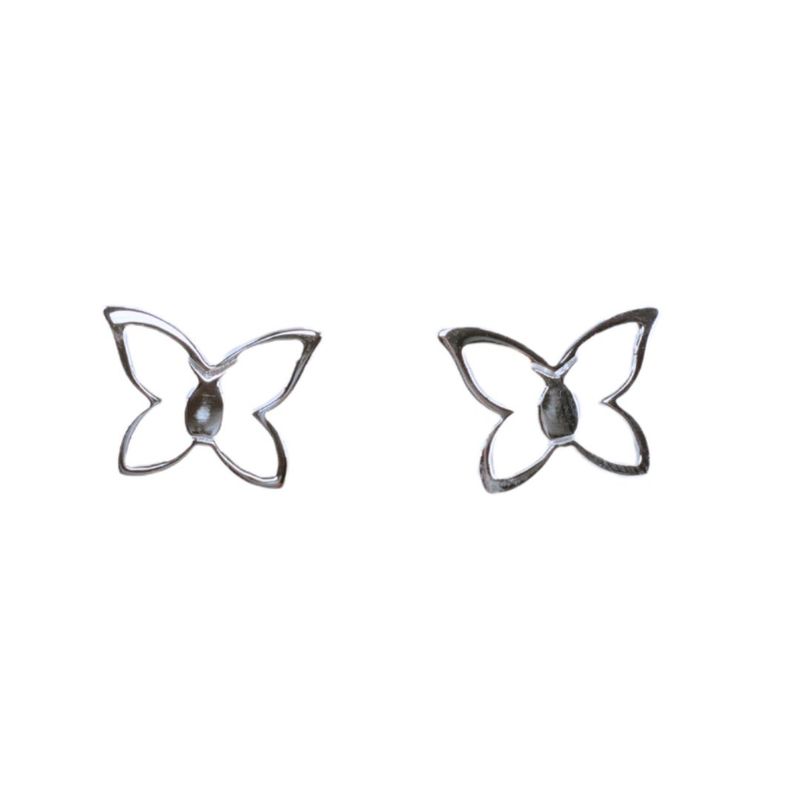 DENNY WONG 14K WHITE GOLD KAPALUA STUD EARRINGS (14MM)