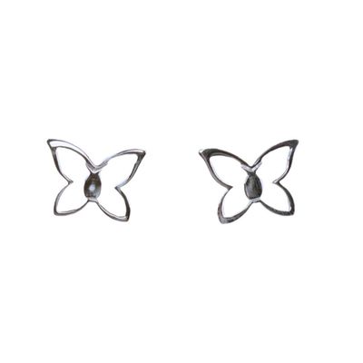DENNY WONG 14K WHITE GOLD KAPALUA STUD EARRINGS (14MM)