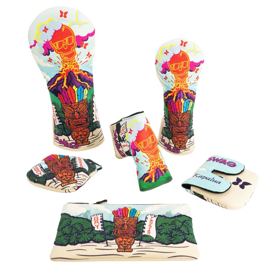 SWAG x KAPALUA 2025 VOLCANO TIKI HEADCOVERS + POUCH