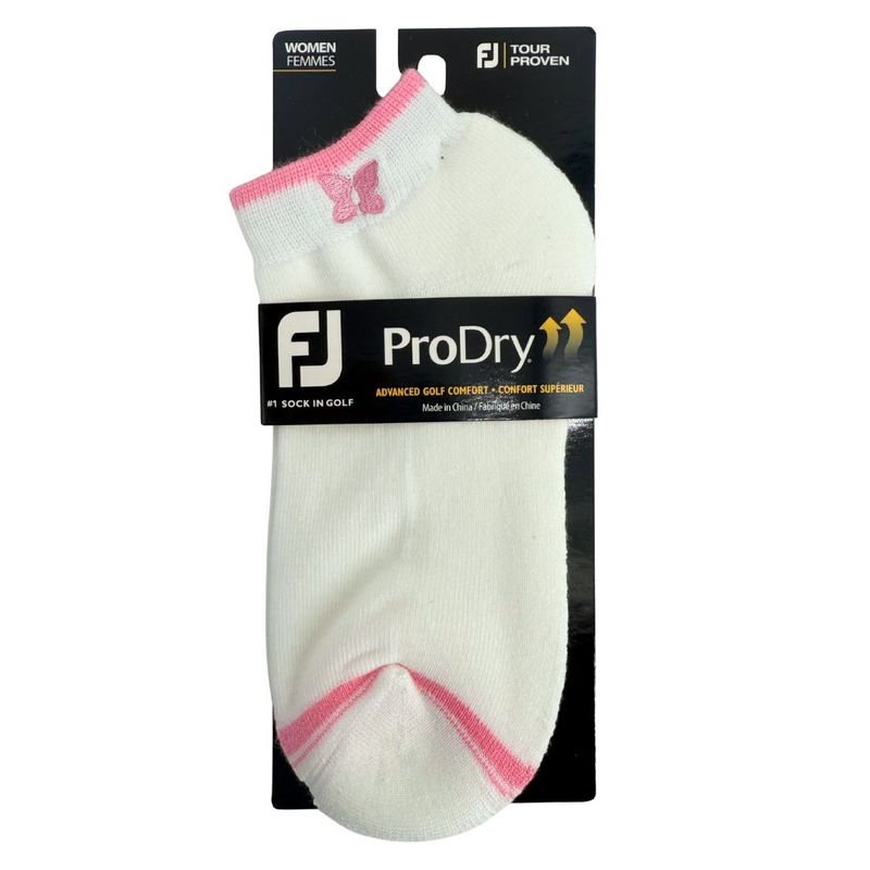 FOOT JOY LADIES SPORTLET SOCK (WHITE/PINK)