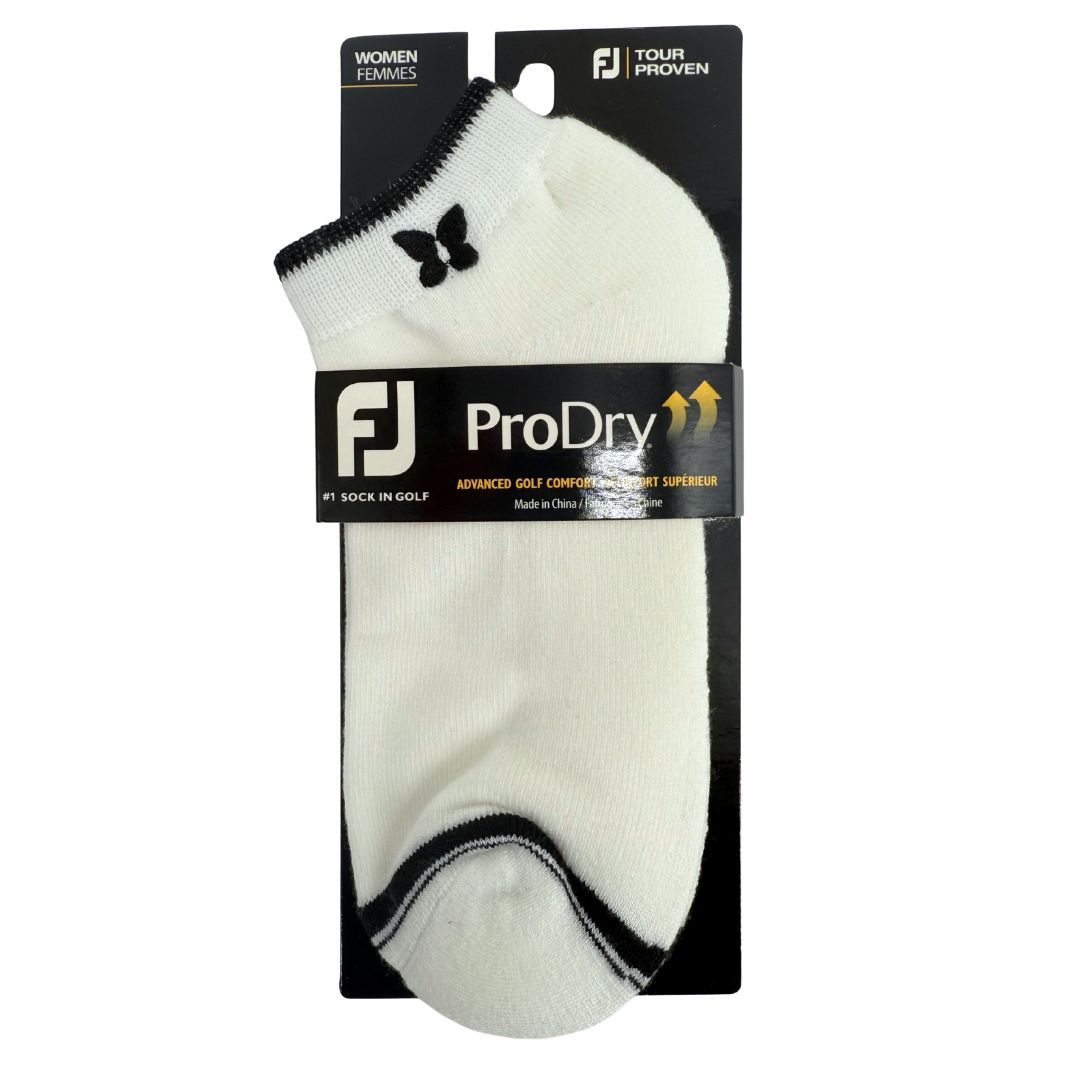 FOOT JOY LADIES SPORTLET SOCK (WHITE/BLACK), Color: WHITE/BLACK