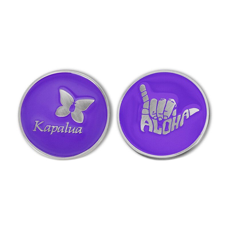 KAPALUA ALOHA SHAKA BALL MARKER, Color: PURPLE