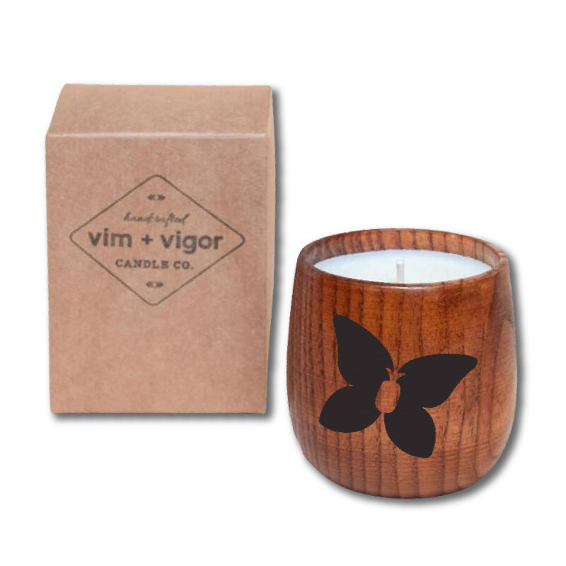KAPALUA ETCHED WOOD CANDLE