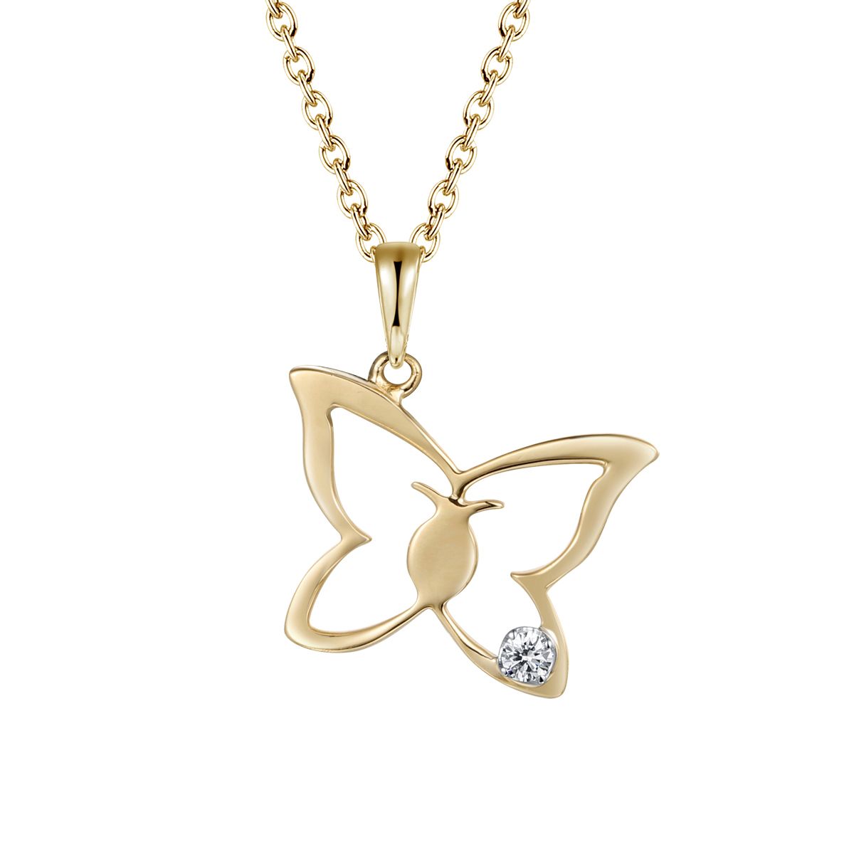 DENNY WONG 14K YELLOW GOLD W/ DIAMOND KAPALUA PENDANT (18MM)