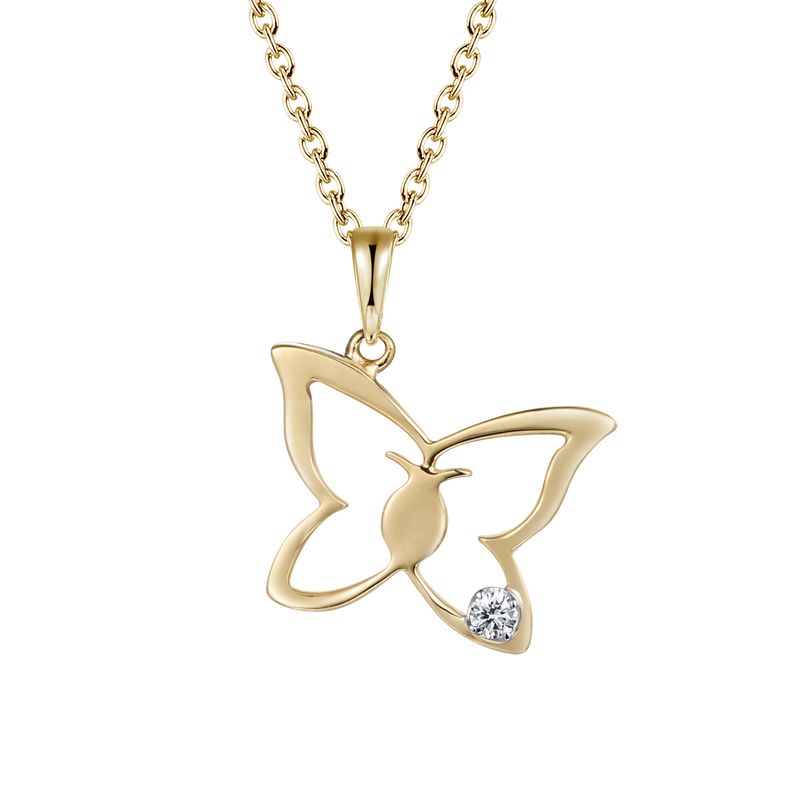 DENNY WONG 14K YELLOW GOLD W/ DIAMOND KAPALUA PENDANT (18MM)