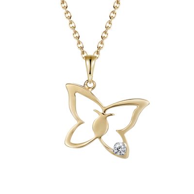 DENNY WONG 14K YELLOW GOLD W/ DIAMOND KAPALUA PENDANT (18MM)