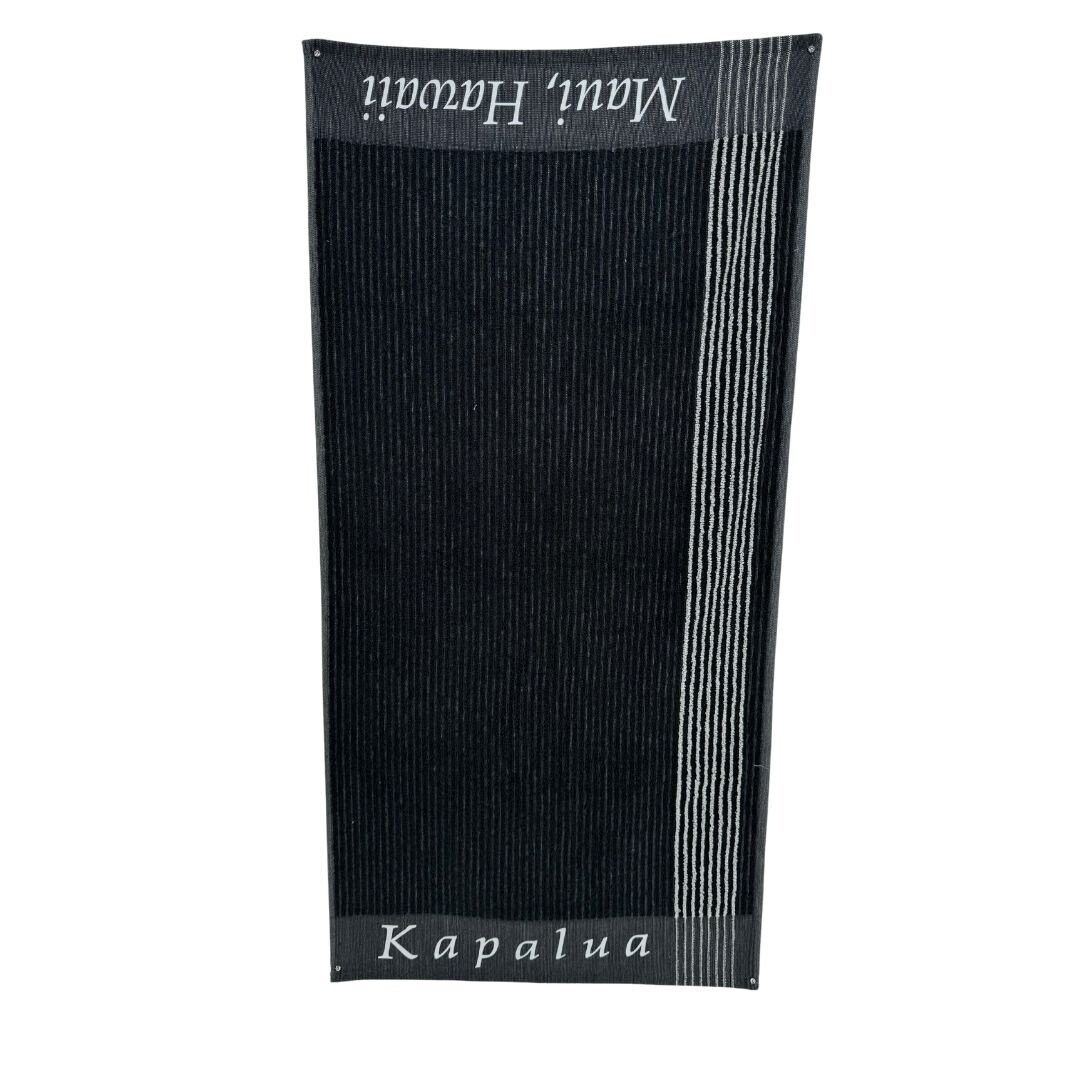 KAPALUA CADDY MAUI TOWEL, Color: BLACK W/ WHITE