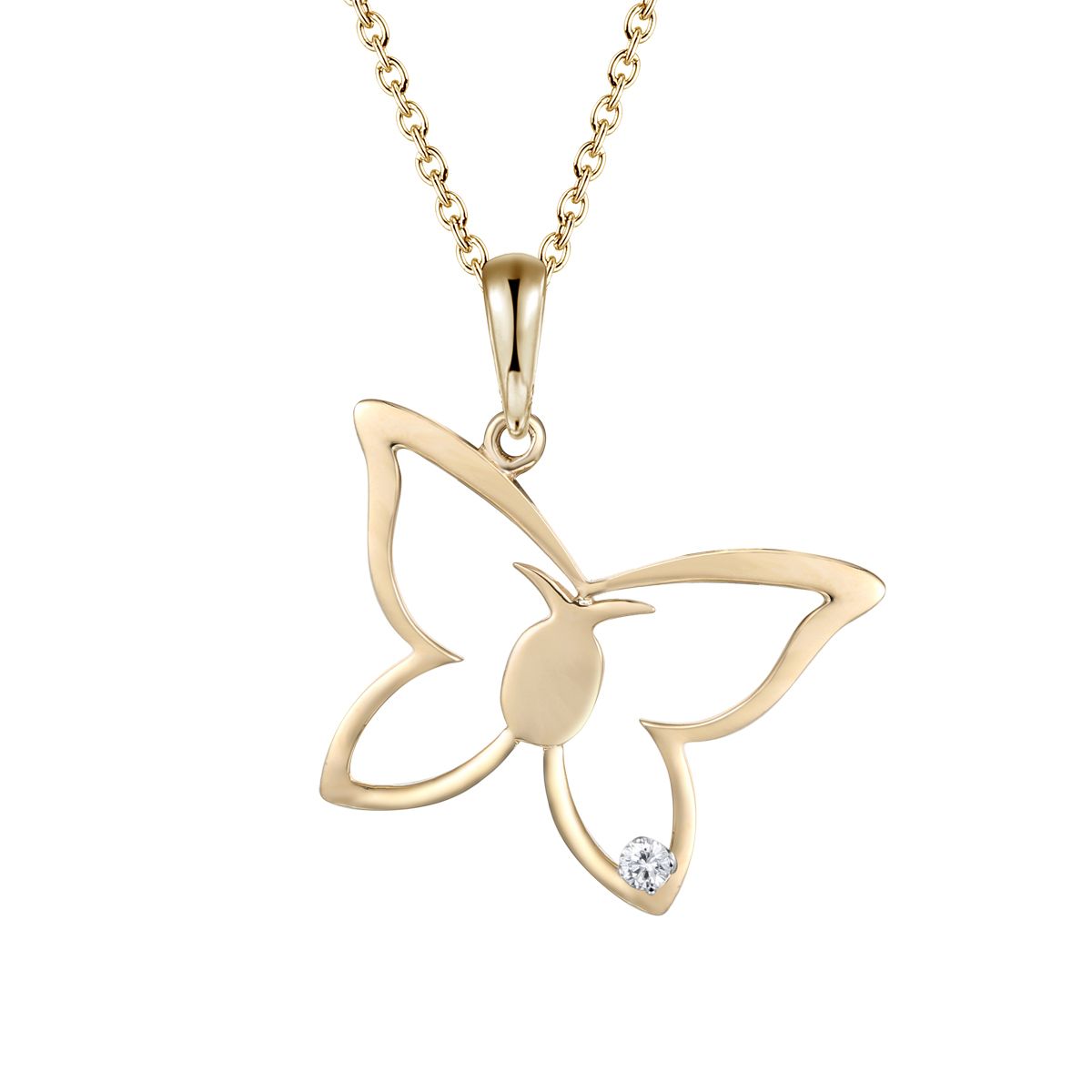 DENNY WONG 14K YELLOW GOLD W/DIAMOND KAPALUA PENDANT (29MM)