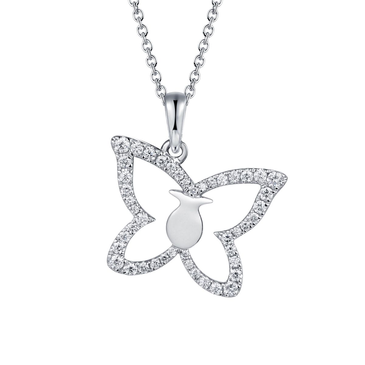 DENNY WONG 14K WHITE GOLD W/DIAMONDS KAPALUA PENDANT (0.29CT TW)