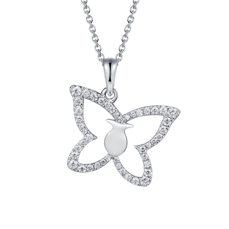 DENNY WONG 14K WHITE GOLD W/DIAMONDS KAPALUA PENDANT (0.29CT TW)