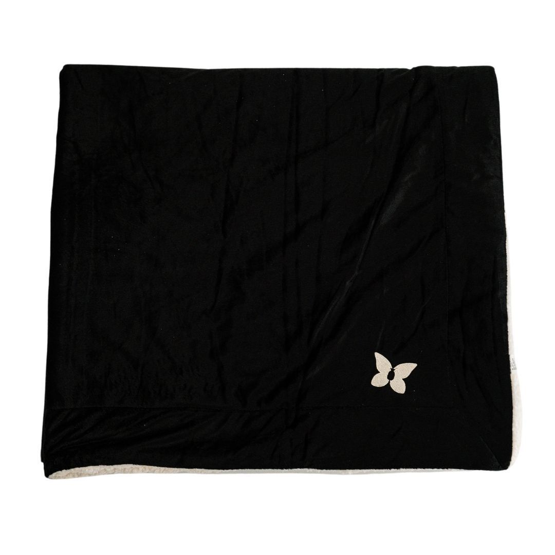 KAPALUA SHERPA BLANKET, Color: BLACK