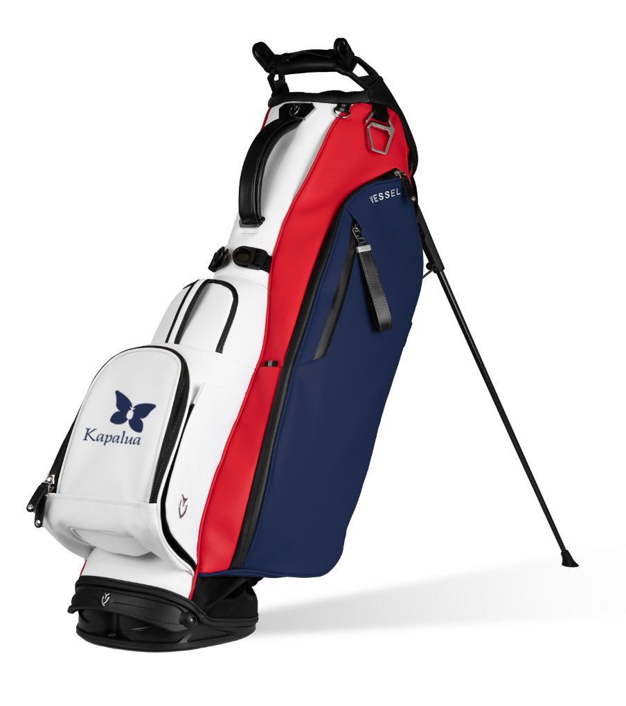 VESSEL　player3.0Stand ダブルストラップ　ネイビー/ホワイト The Open x VESSEL Player V Pro Stand