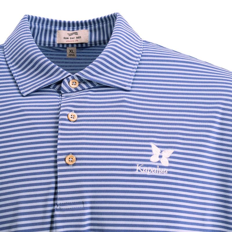 SUN DAY RED PIONEER STRIPE POLO (LIGHT BLUE)