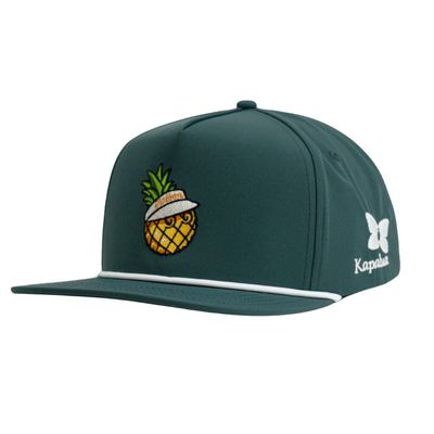 MALBON 5 PANEL PINEAPPLE ROPE HAT