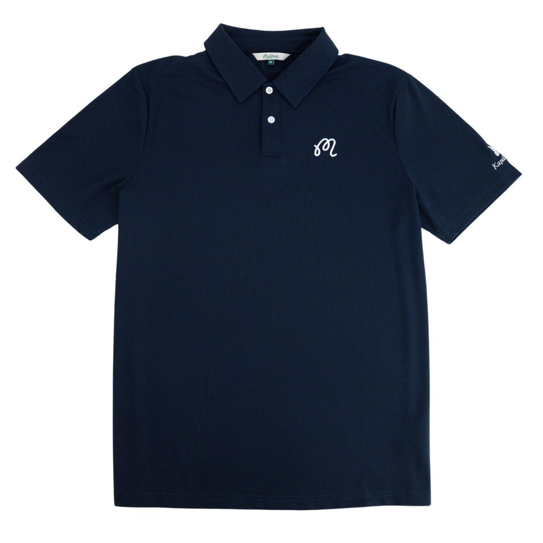 MALBON FAIRWAY POLO, Color: NAVY, Size: L