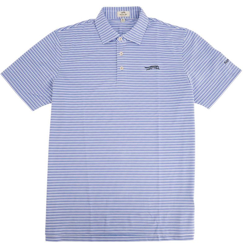 SUN DAY RED CYPRESS PIQUE STRIPE POLO