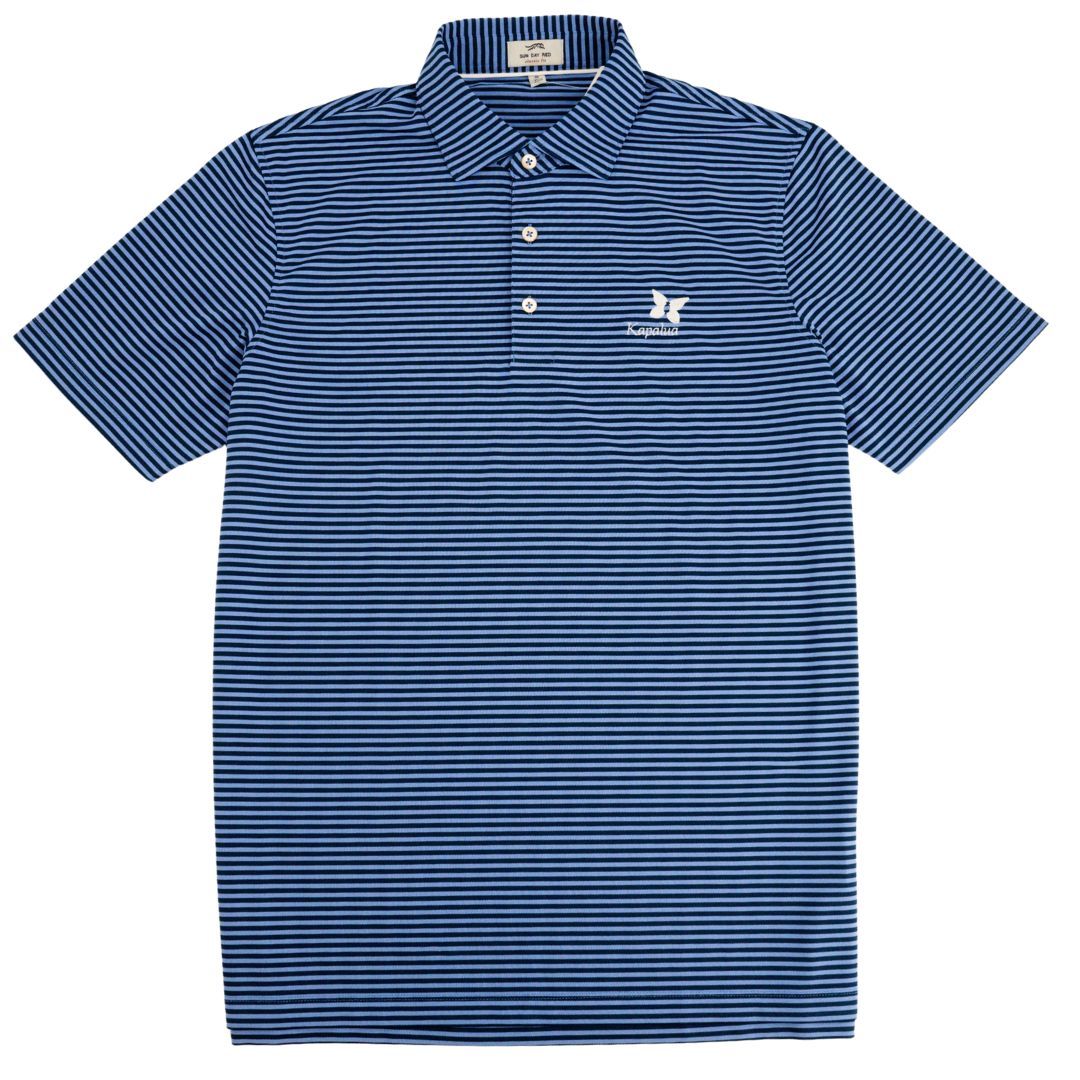 SUN DAY RED PIONEER STRIPE POLO (ESTATE BLUE)