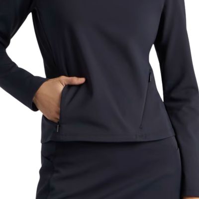 G/FORE BRUSHED BACK STRETCH 1/4 ZIP PULLOVER