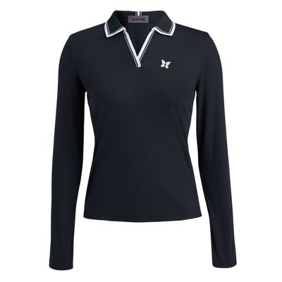 G/FORE JOHNNY COLLAR NYLON RIB LONG SLEEVE POLO