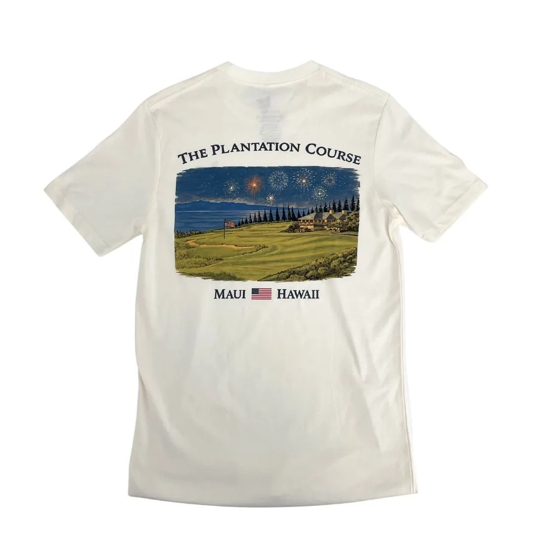 KAPALUA PLANTATION FIREWORKS TSHIRT, Color: NATURAL, Size: S