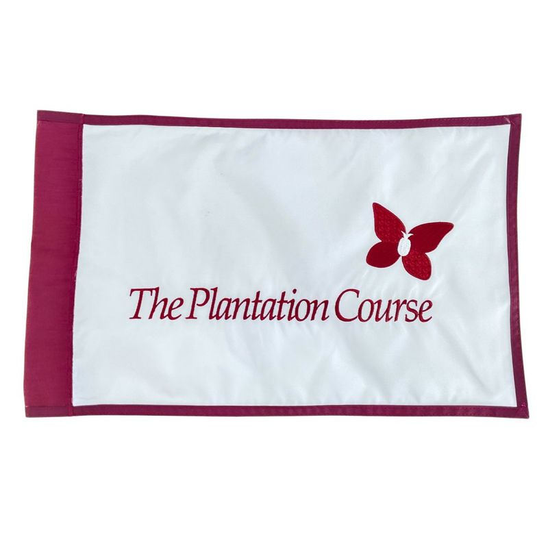 THE PLANTATION COURSE EMBROIDERED PIN FLAG W/ BORDER