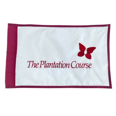 THE PLANTATION COURSE EMBROIDERED PIN FLAG W/ BORDER