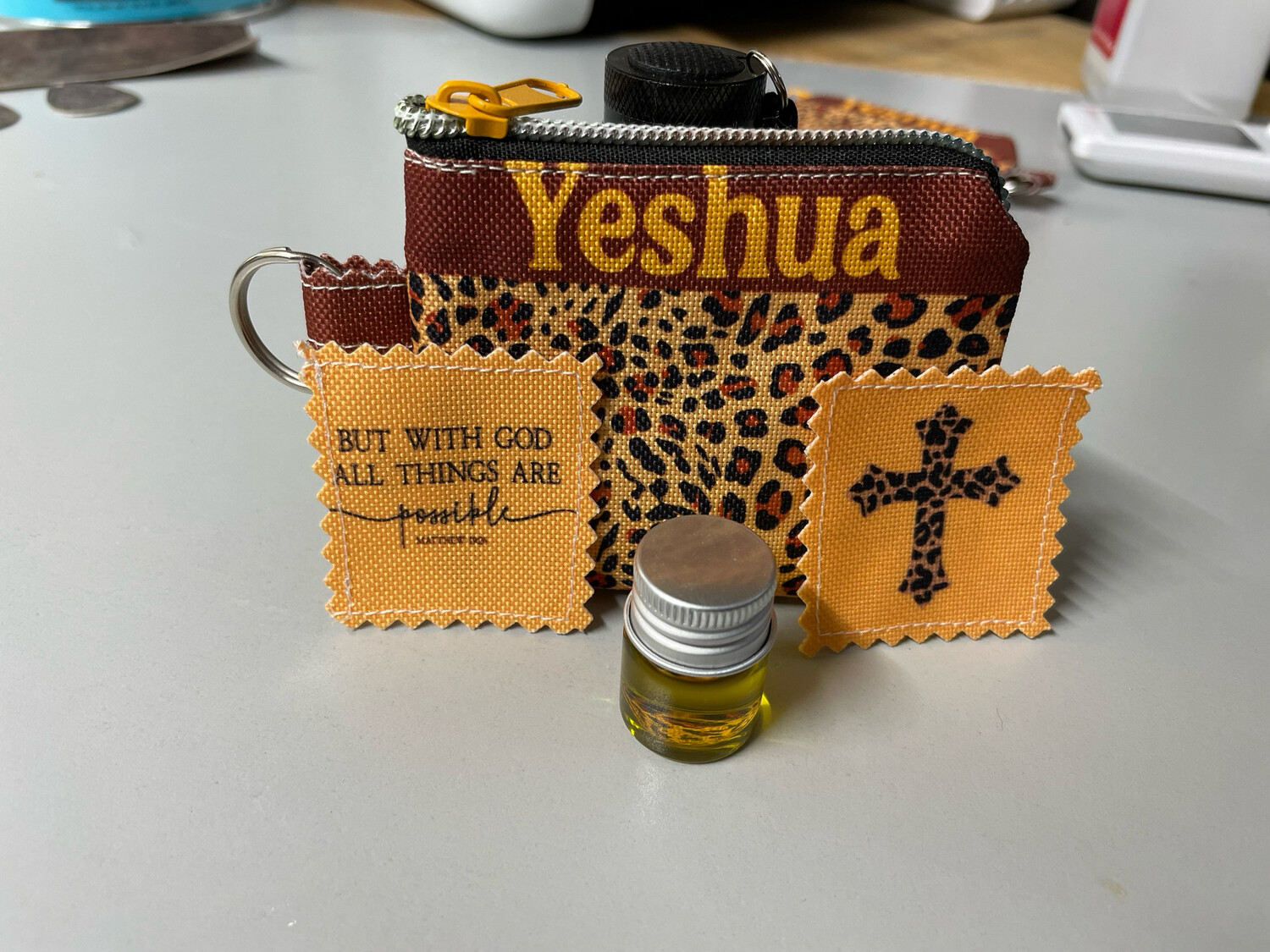 Yeshua Zipper Oil Pouch.