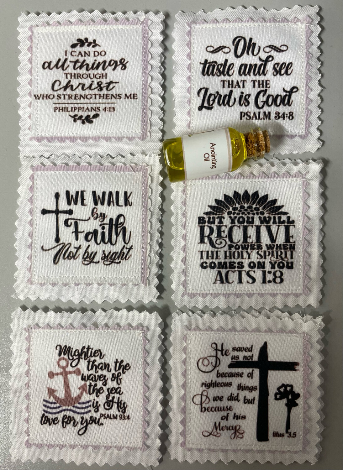 Prayer Cloths With Anointing Oil