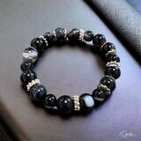 Bracelet en agate noire