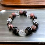 Bracelet en rhodonite et cristal de roche