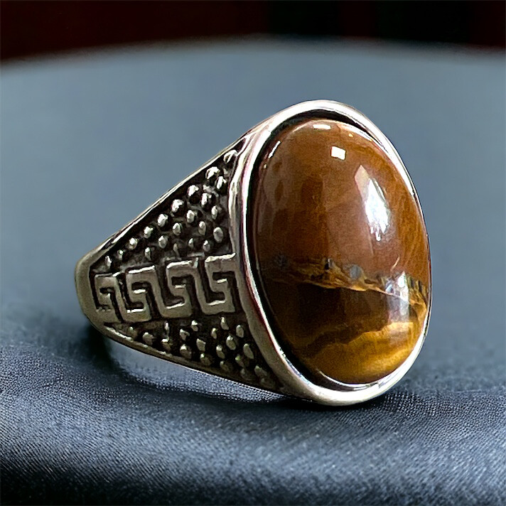 Bague en œil de tigre