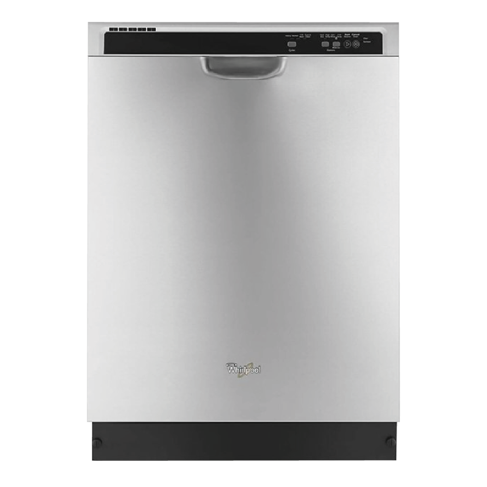 24 in. Monochromatic Stainless Steel Front Control Built-in Tall Tub Dishwasher, Color: Silver