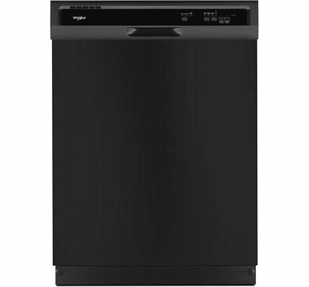 Whirlpool: 24 in. Front Control Built-In Tall Tub Dishwasher, Color: Black